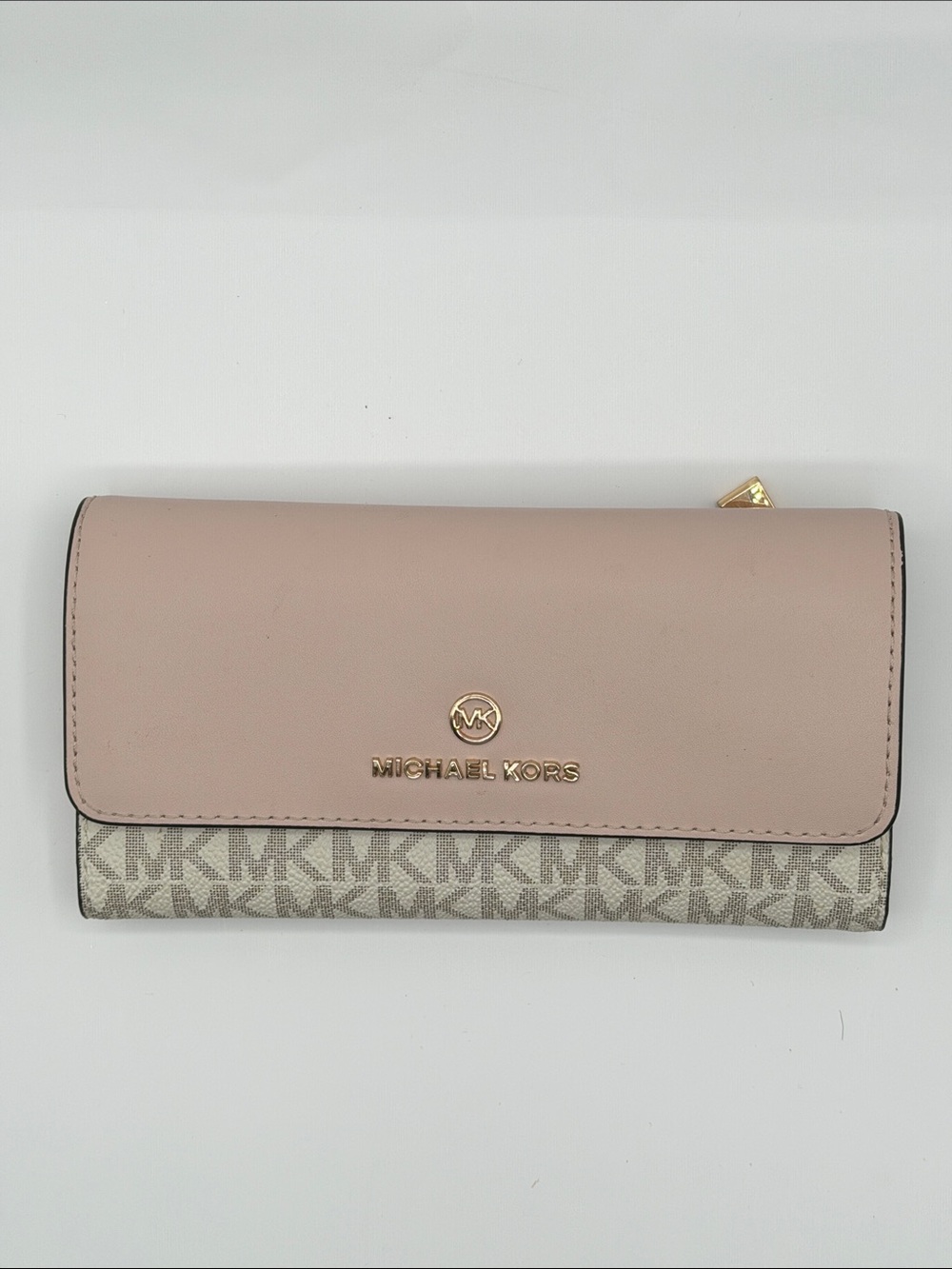 Michael Kors Pink and Cream Stripe Tote with Brown Trim and Matching Wallet - Picture 9 of 15